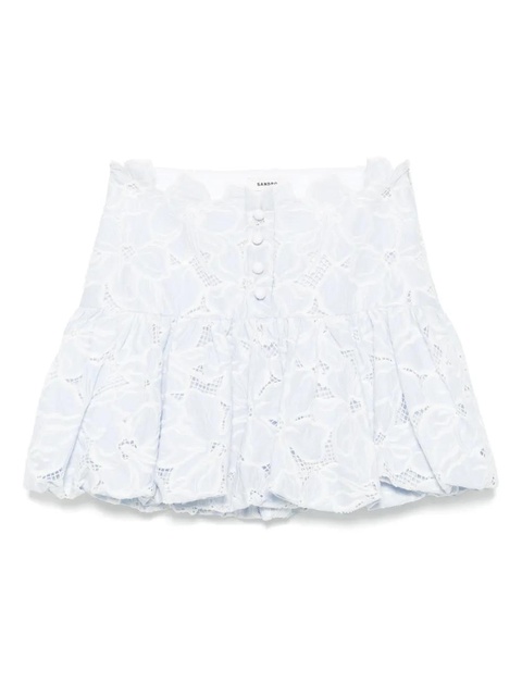 SANDRO embroidered mini skirt - Blue - zdjęcie produktu nr 1