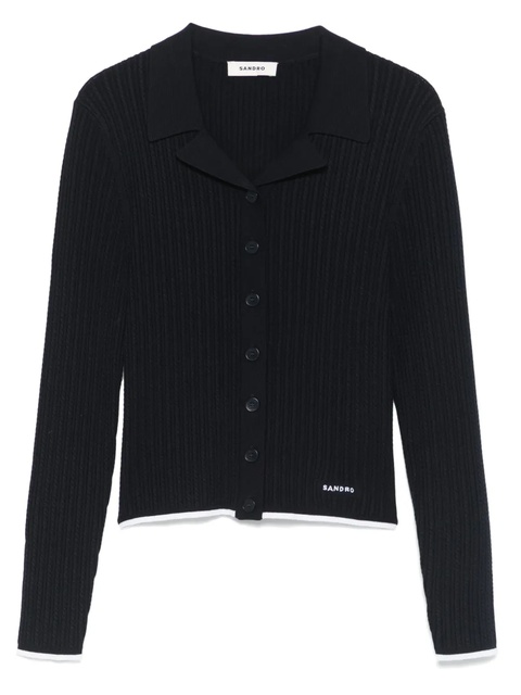 SANDRO cable-knit cardigan - Blue - zdjęcie produktu nr 1