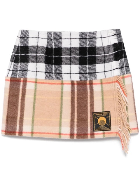 Marine Serre tartan mini skirt - Black - zdjęcie produktu nr 1
