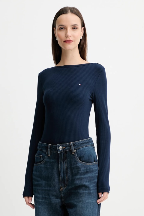 Tommy Hilfiger longsleeve kolor granatowy WW0WW47309 - zdjęcie produktu nr 1
