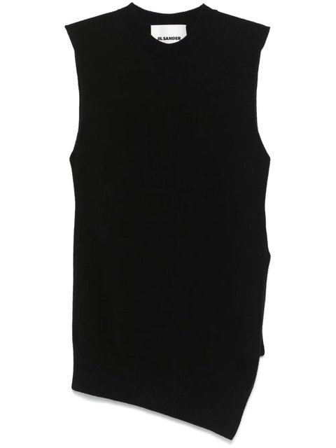 Jil Sander side-slits vest - Black - zdjęcie produktu nr 1