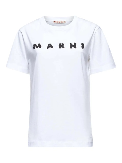 Marni logo cotton t-shirt - White - zdjęcie produktu nr 1