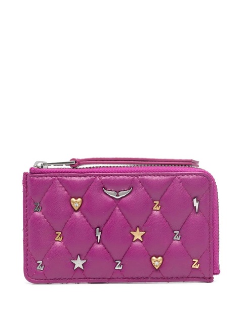 Zadig&Voltaire ZV Card lucky-charms leather cardholder - Purple - zdjęcie produktu nr 2