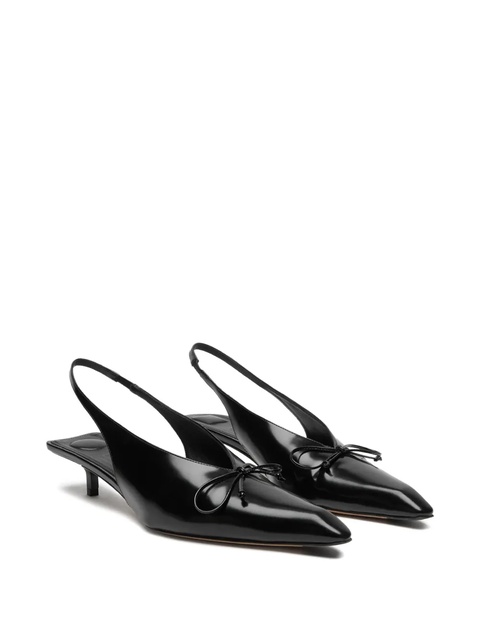 Jacquemus 35mm bow-detail slingback pumps - Black - zdjęcie produktu nr 1