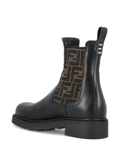 FENDI Filo leather Chelsea boots - Black - zdjęcie produktu nr 2