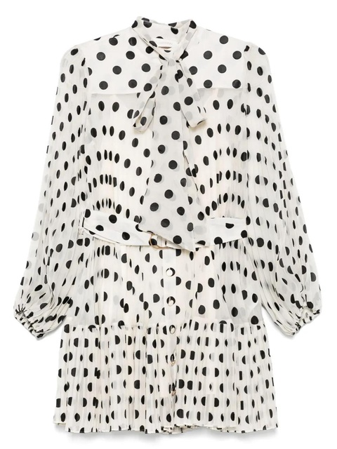 ZIMMERMANN pussy bow mini dress - Neutrals - zdjęcie produktu nr 1