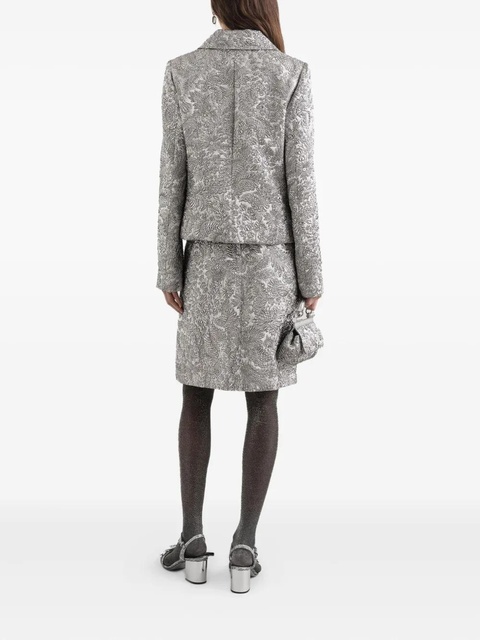 Dolce & Gabbana floral jacquard single-breasted jacket - Silver - zdjęcie produktu nr 2