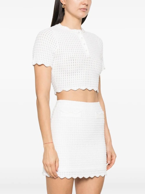 SANDRO faux-pearl top - White - zdjęcie produktu nr 2