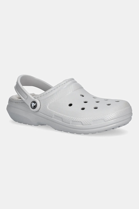 Crocs kapcie Classic Lined Clog kolor szary 203591 - zdjęcie produktu nr 1