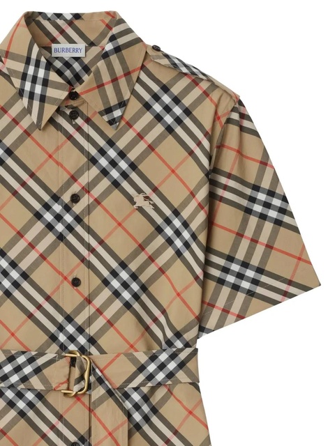 Burberry cotton shirt dress - Neutrals - zdjęcie produktu nr 2