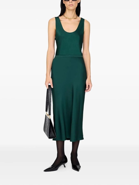 ANINE BING Bar silk skirt - Green - zdjęcie produktu nr 2