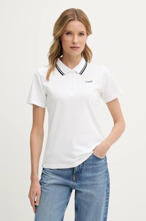 Guess polo AMARYLLIS damski kolor biały V5GP06 KCOK1 - zdjęcie produktu nr 1