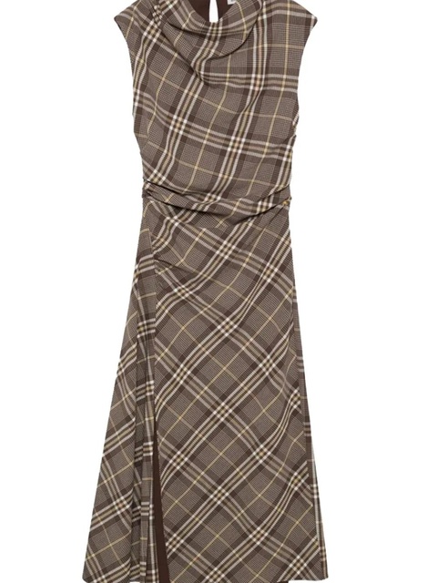 Simkhai Burke plaid-pattern dress - Brown - zdjęcie produktu nr 2