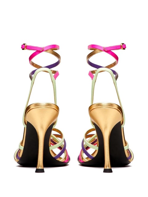 Valentino Garavani metallic Rockstud strappy sandals - Gold - zdjęcie produktu nr 2