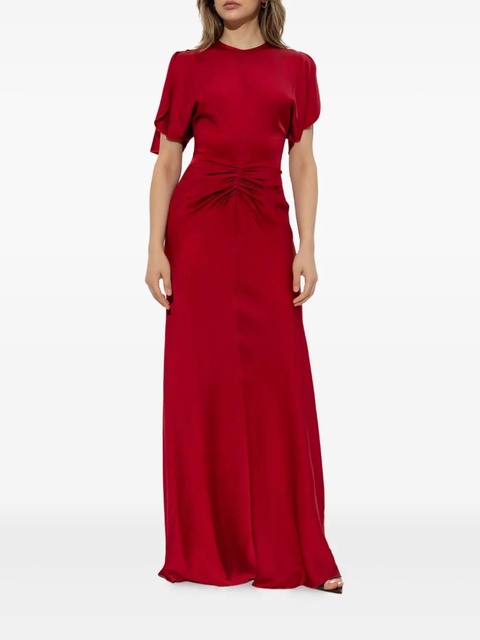Victoria Beckham draped-detail maxi dress - Red - zdjęcie produktu nr 2