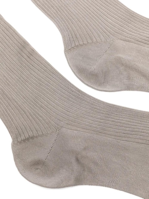 Miu Miu ribbed knee-high socks - Grey - zdjęcie produktu nr 2