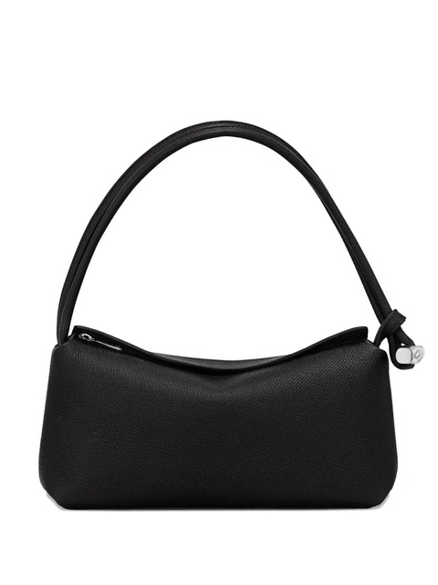Longchamp Le Roseau double-handle leather shoulder bag - Black - zdjęcie produktu nr 1