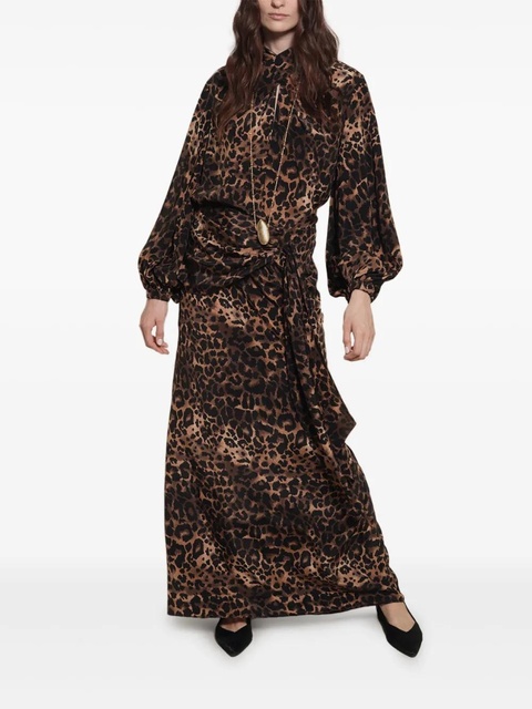 Johanna Ortiz Wild Confidant knotted maxi skirt - Brown - zdjęcie produktu nr 2