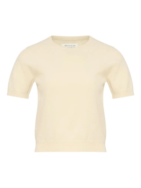 Maison Margiela fine-knit T-shirt - Yellow - zdjęcie produktu nr 1