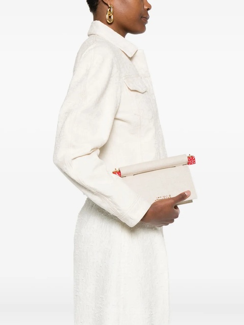 Jacquemus strawberry-detail chain clutch - Neutrals - zdjęcie produktu nr 2