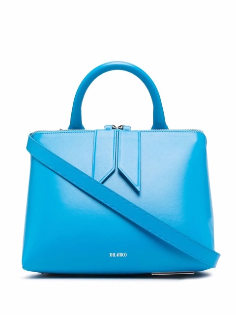 The Attico Monday triangle leather tote bag - Blue - zdjęcie produktu nr 1