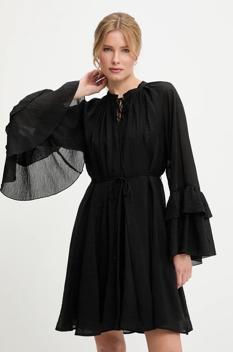 Answear.LAB sukienka kolor czarny mini rozkloszowana - zdjęcie produktu nr 1