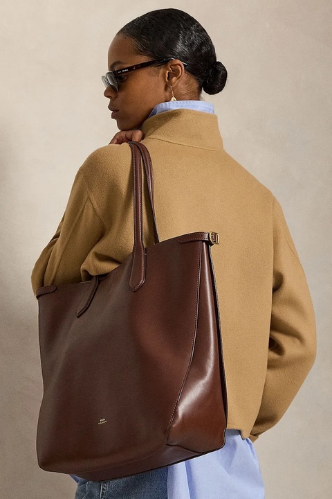 Polo Ralph Lauren torebka skórzana kolor brązowy 428962757 - zdjęcie produktu nr 2