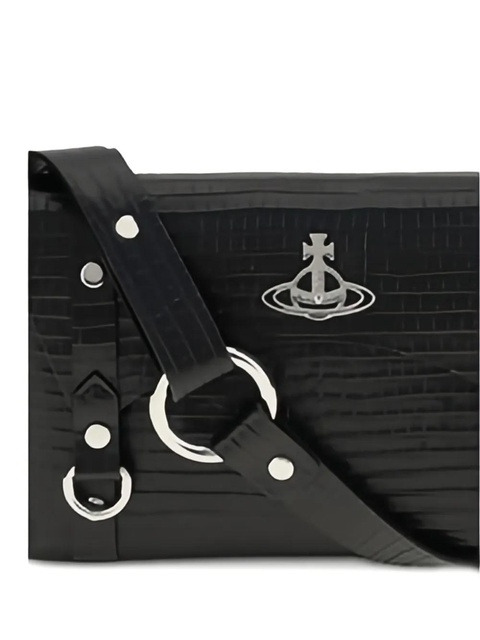 Vivienne Westwood Kimmy crocodile-effect cross body bag - Black - zdjęcie produktu nr 2