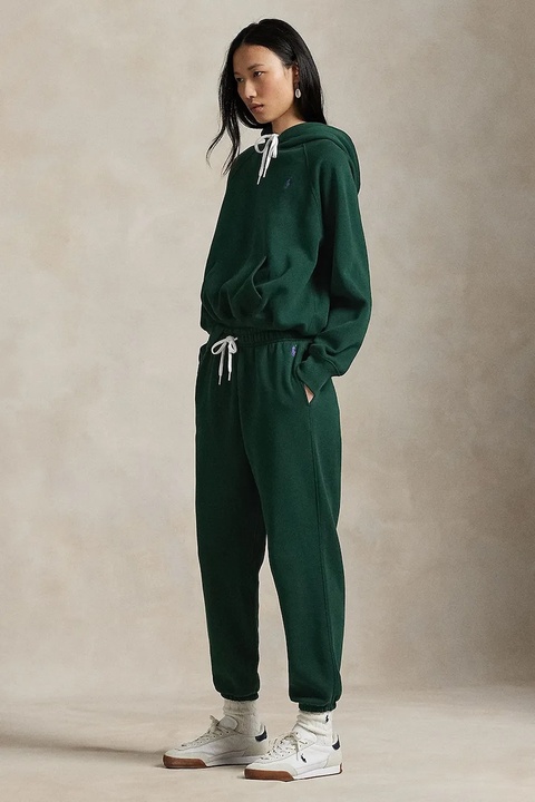 Polo Ralph Lauren spodnie dresowe damskie kolor zielony gładkie 211971700 - zdjęcie produktu nr 1
