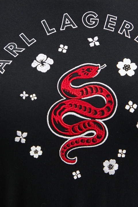Karl Lagerfeld t-shirt bawełniany damski kolor czarny A1W17090 - zdjęcie produktu nr 2