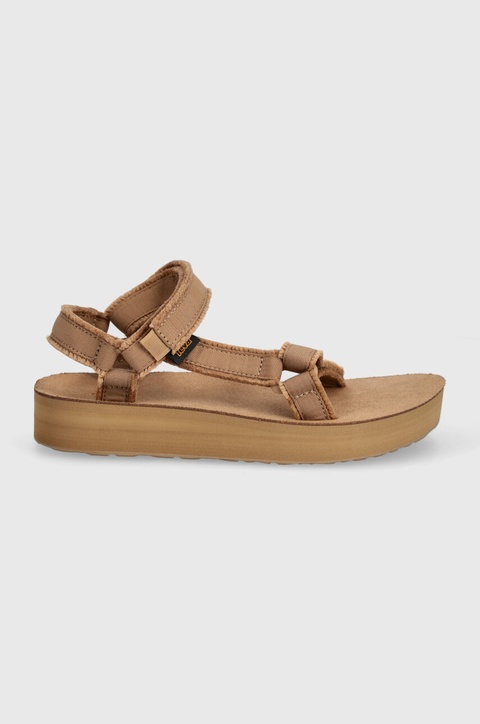 Teva sandały Midform Universal Canvas damskie kolor brązowy na platformie 1127570 - zdjęcie produktu nr 2