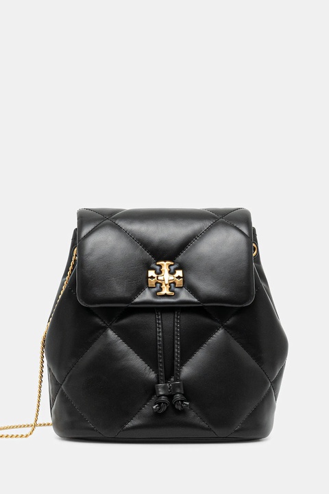 Tory Burch plecak skórzany Kira Diamond damski kolor czarny mały gładki 170485-001 - zdjęcie produktu nr 1