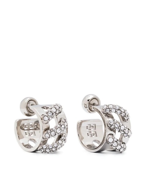 Givenchy Stitch crystal-embellished earrings - Silver - zdjęcie produktu nr 1