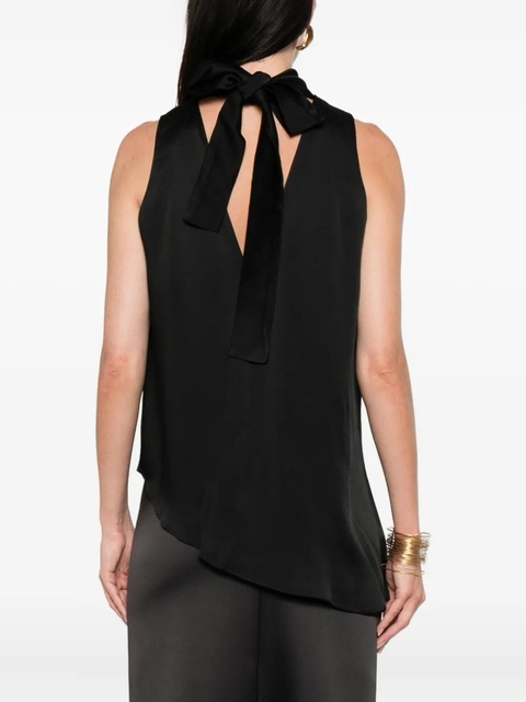Róhe cowl-neck sleeveless blouse - Black - zdjęcie produktu nr 2