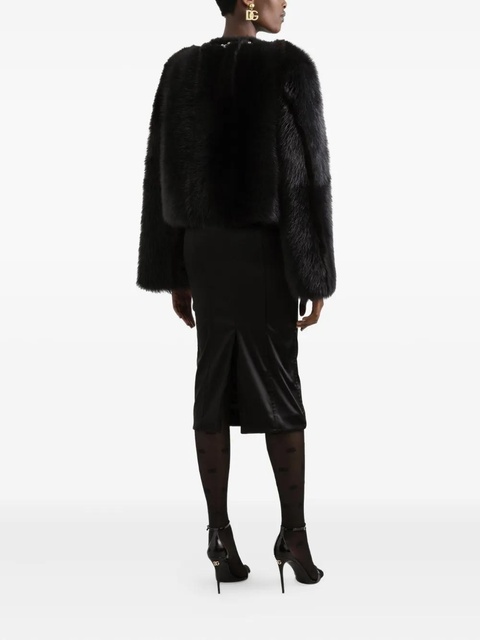 Dolce & Gabbana satin midi dress - Black - zdjęcie produktu nr 1