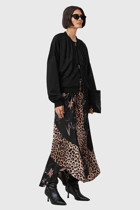AllSaints spódnica ARLEEN kolor czarny maxi rozkloszowana W006RD - zdjęcie produktu nr 1