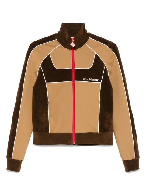 Casablanca chenille panelled track jacket - Brown - zdjęcie produktu nr 1