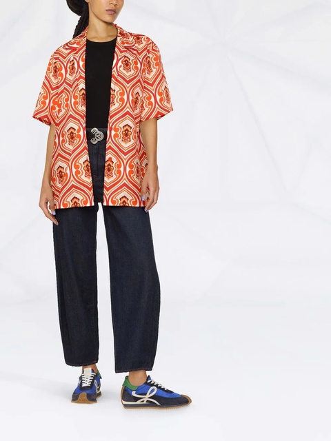 ETRO motif-print cotton shirt - Orange - zdjęcie produktu nr 1