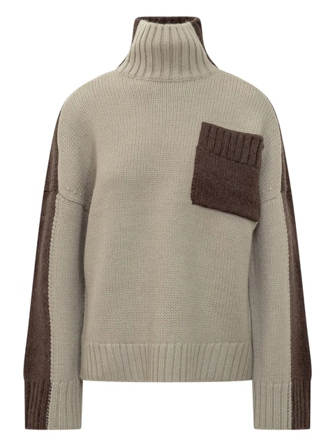 JW Anderson two-tone panelled sweater - Brown - zdjęcie produktu nr 2