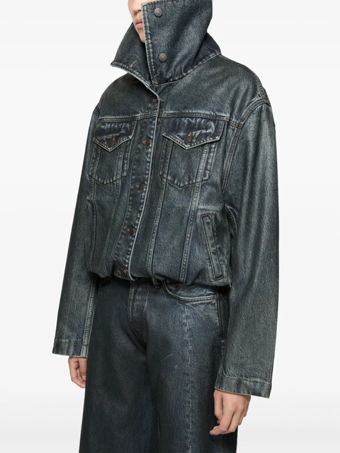 Acne Studios cropped denim jacket - Black - zdjęcie produktu nr 2