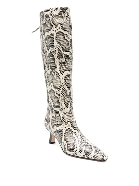 Aeyde 70mm Klea snake-print calf leather boots - Neutrals - zdjęcie produktu nr 1