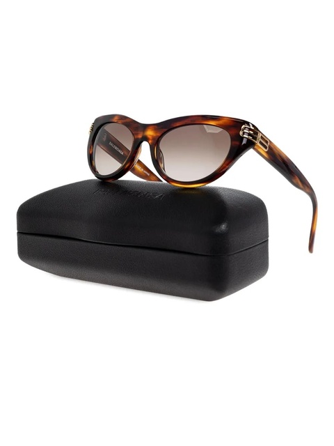 Balenciaga Eyewear tortoiseshell-pattern logo-detail sunglasses - Brown - zdjęcie produktu nr 2