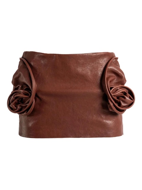 Magda Butrym flower-detail mini skirt - Brown - zdjęcie produktu nr 2