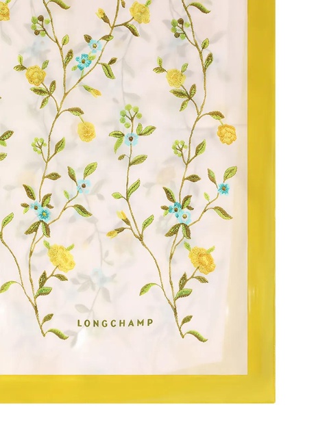 Longchamp floral-embroidered scarf - Neutrals - zdjęcie produktu nr 1