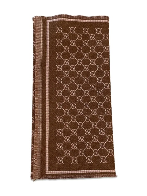 Gucci GG pattern scarf - Brown - zdjęcie produktu nr 1