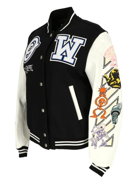 Off-White long-sleeve bomber jacket - Black - zdjęcie produktu nr 2