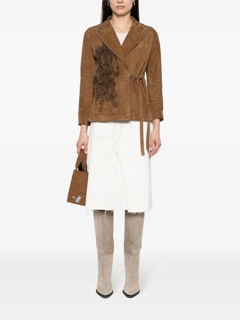 Tory Burch Deconstructed denim skirt - Neutrals - zdjęcie produktu nr 2