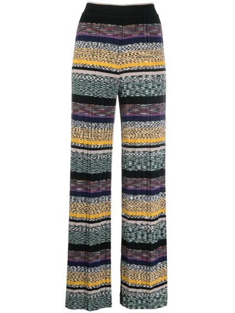 Missoni striped knitted trousers - Black - zdjęcie produktu nr 1