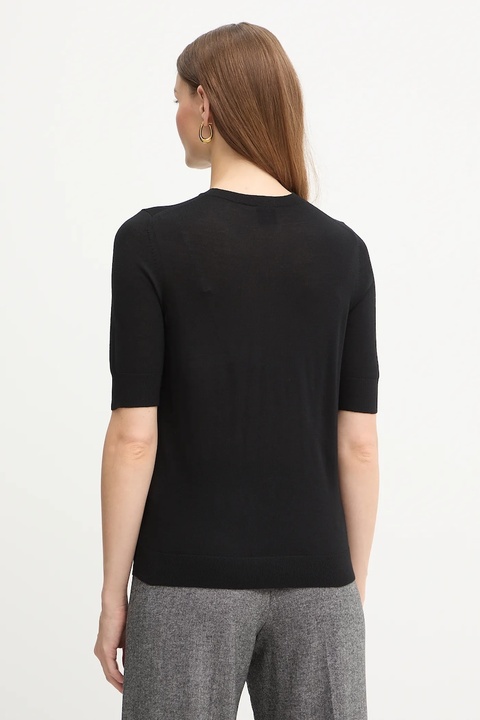 BOSS t-shirt wełniany damski kolor czarny 50544996 - zdjęcie produktu nr 2