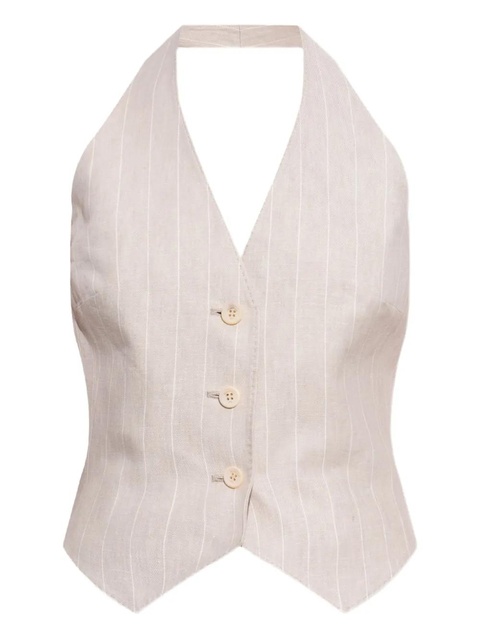 Max Mara Sauro pinstripe waistcoat - Neutrals - zdjęcie produktu nr 1